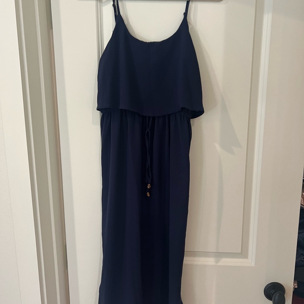 Elegant Navy Blue Maxi Dress